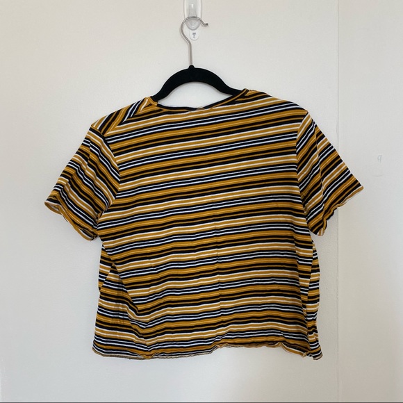 Zara Yellow Black Striped TShirt - Picture 3 of 3